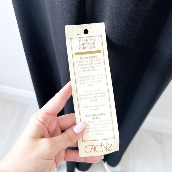 Vintage NEW Deadstock Cache Sequin Beaded Low Back Black Gown Dress Size 4 - Picture 9 of 12